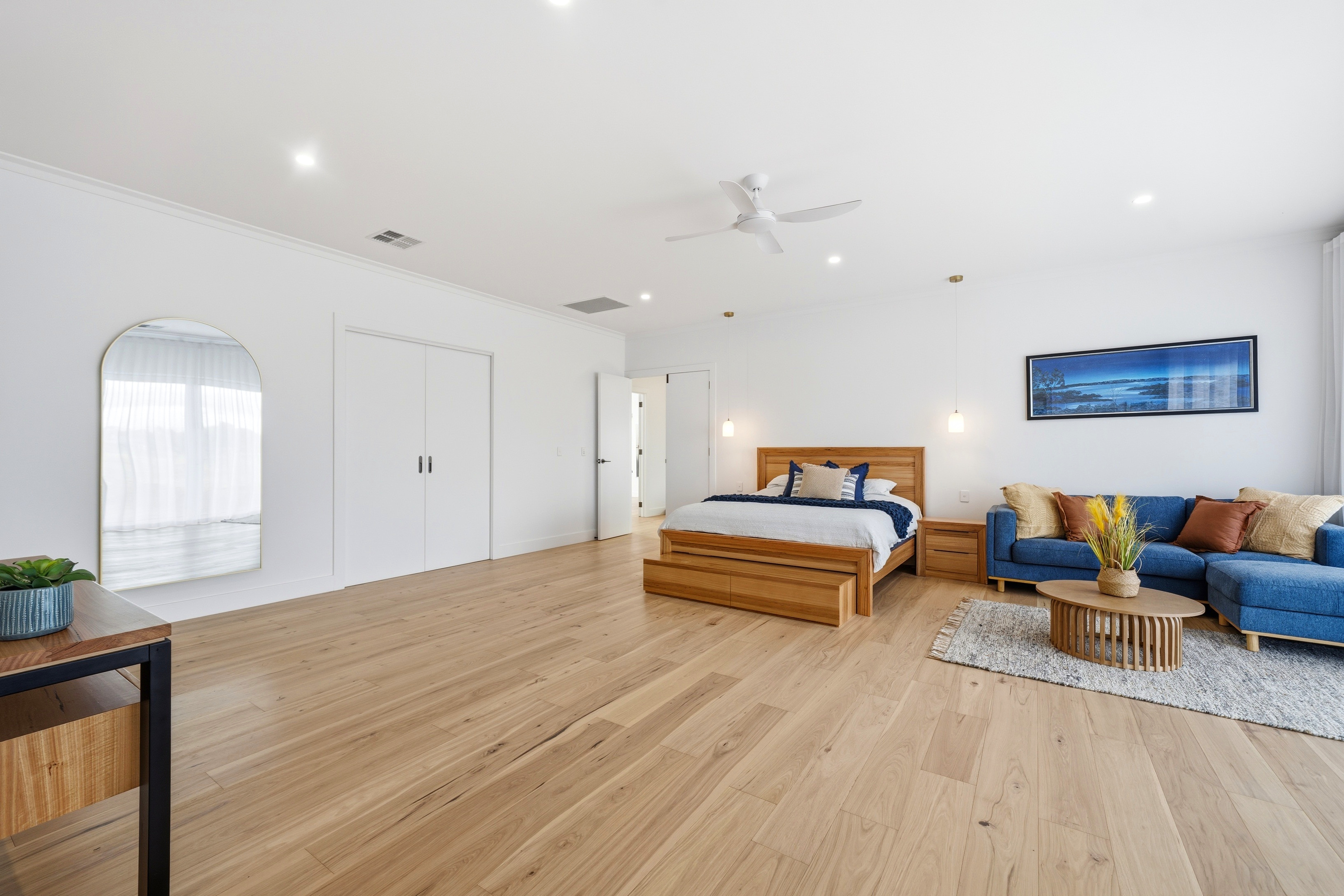 Master bedroom with its own lounge area